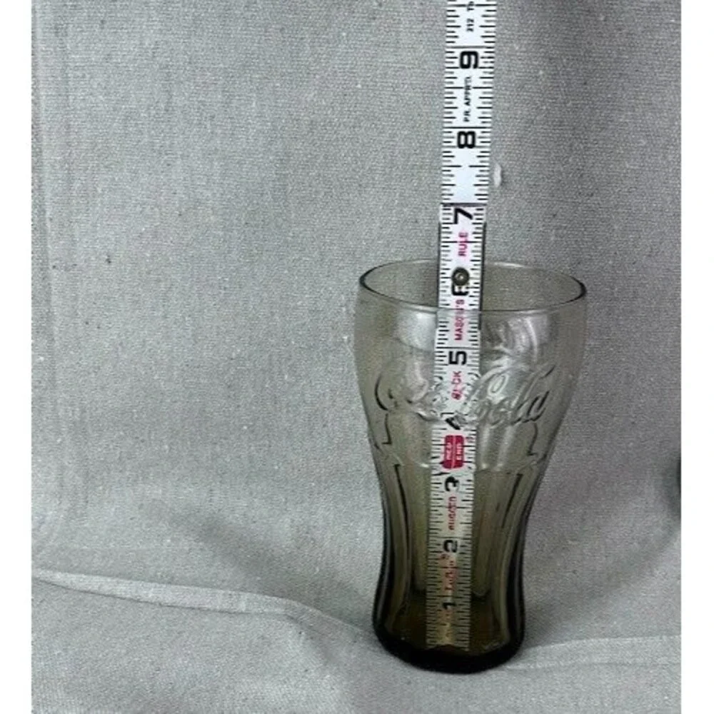 Vintage Coca Cola Brown Glasses 6” Tall
